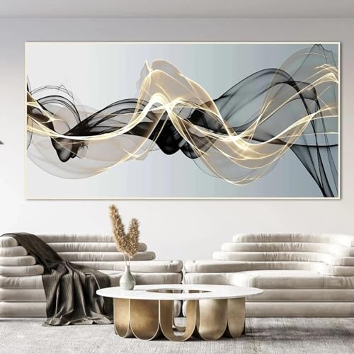 Tableau d'art mural de rue abstrait pour sublimer le design d'un grand salon