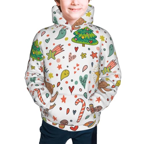 Winter Christmas And New Year Deer Kid Hoodies Boys Sweatshirts Girls Pullover with Pocket3