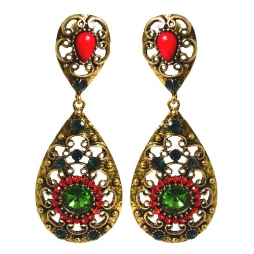 Via Mazzini Teardrop Kunza Traditional Earrings