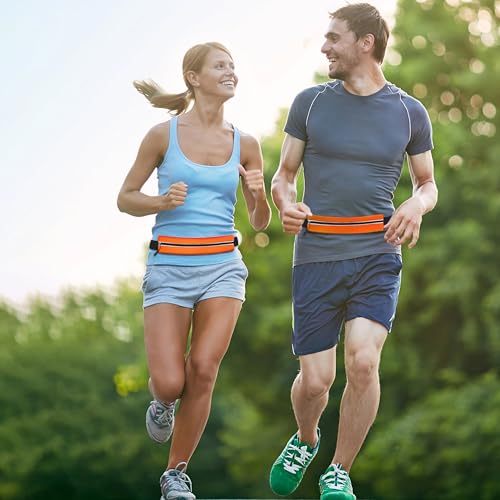 Image of Running Belt Fanny Pack Men and Women Slim Running Bag Money Belt | Lightweight，Waterproof Soft Material，Adjustable Elasticated Belt，Reflective Strip，Running Essentials，Best Gifts
