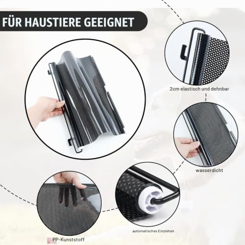 Absperrgitter Hund Absperrgitter Hundegitter Wohnung,Versenkbares Kleintiergehege zur Sicherheit von Haustieren Netz zur Verletzungsprävention, Höhe 40CM Frei Versenkbar 125 cm, PVC (Thermoplast)