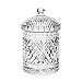 Elegant Crystal Candy Jar with Lid, Glass Biscuit Jar – Cookie Jar for Food Storage and Organization – 24 ounce Diamond-faceted Crystal Dish