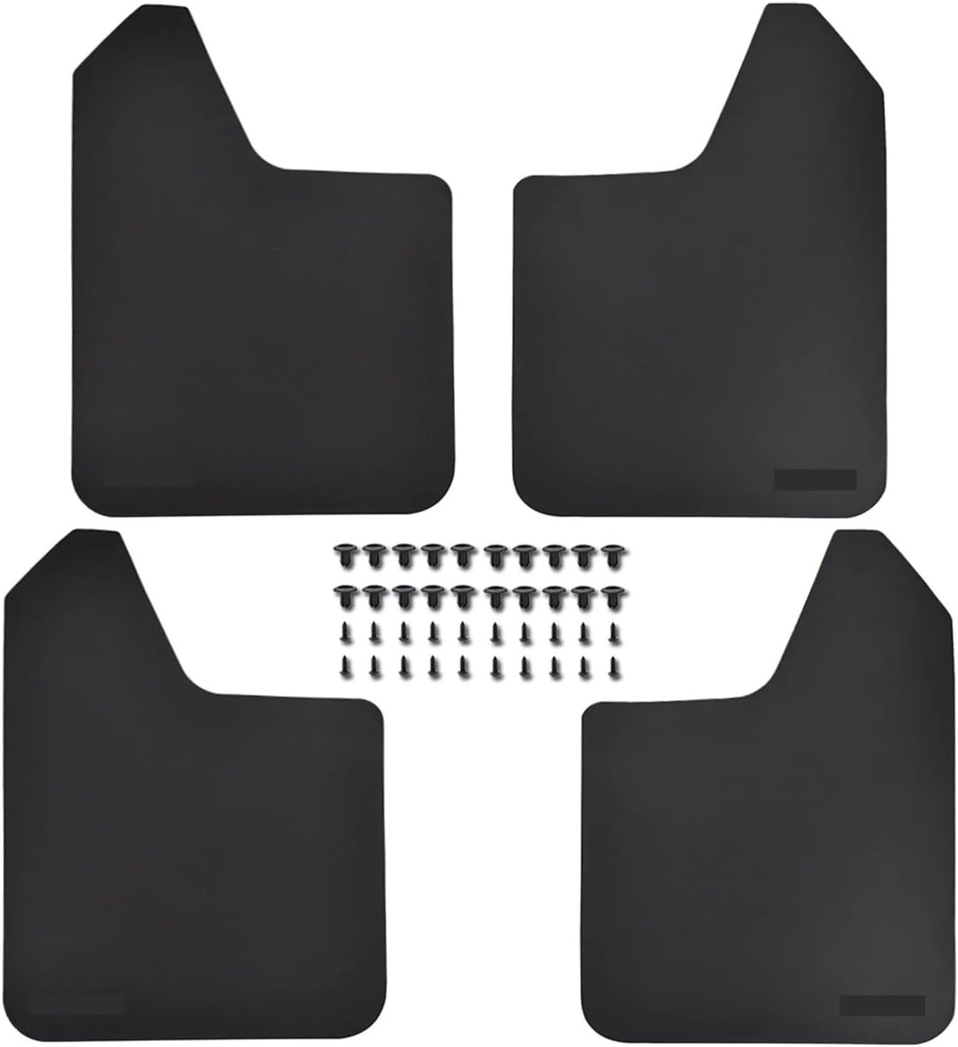 Wide Mud Flaps Fit for Mitsubishi Fit for Pajero V20 V60 V80 Fit for Mini Challenger Endeavor Splash Guards(4pcs-Set Black)