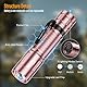 GEARLITE Taschenlampe LED Aufladbar, Superhelle Zoombare 2000 Lumen Mini Taschenlampen, 3 Modi, Lange Laufzeit, IP65 Wasserdicht Taktische Handlampe für Kinder Camping, Angeln, Notfall, Outdoor - Rosa
