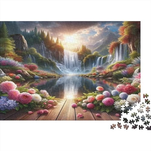 Puzzle de 1000 piezas de cascada decorativo para transformar tu salón con arte hecho a mano