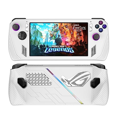 Baigeda Protective Case for ASUS Rog Ally 2023 Release Full Body Soft Silicone Handheld Game Console Drop-Proof Protector Case with Shockproof,Non-Slip,Anti-Collision (White) -  Case for Rog Ally