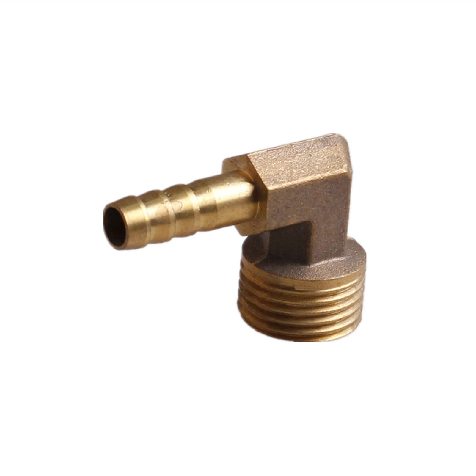 Gjghklhl Men's 1/4Inch 2Pcs Brass Hose Barb Fitting Elbow, 6Mm-6Mm Bsp Thread Pipe Barbed Coupler Joint Adapter(,0Mm Barb)