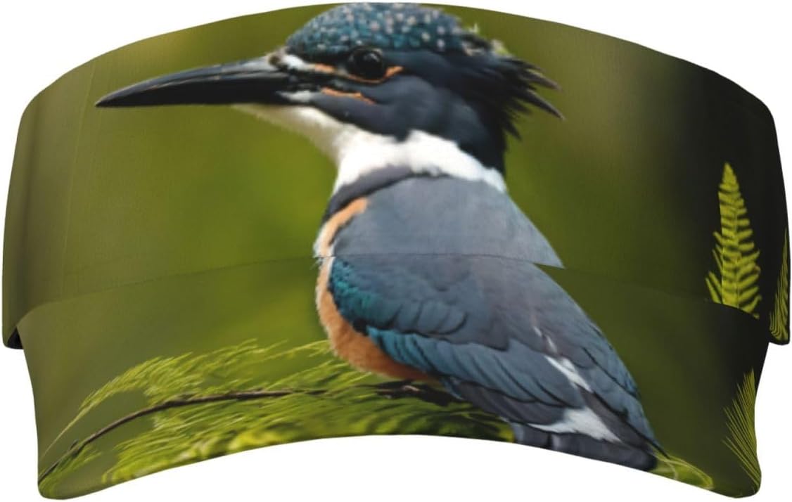 Cute Bird Print Sport Sun Visor Hats Adjustable Empty Top Baseball Cap Women and Men Sun Visor Hat Black