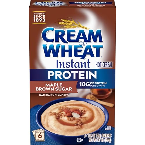 Image of Cream of Wheat Instant High Protein Hot Cereal, Maple Brown Sugar, 1.6 Ounce, 6 Packets