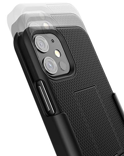 Encased Duraclip Series Designed For Iphone 12 Belt Clip Case - Slim Fit Cover With Holster (Black) #TOP4