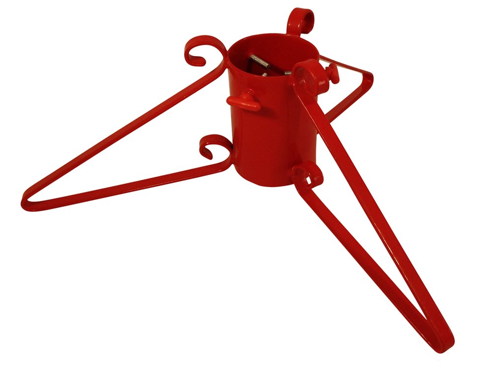 Garden Pride Red Christmas Tree Stand - 4" Base - Metal - Solid Steel - Plastic Coated (Red)