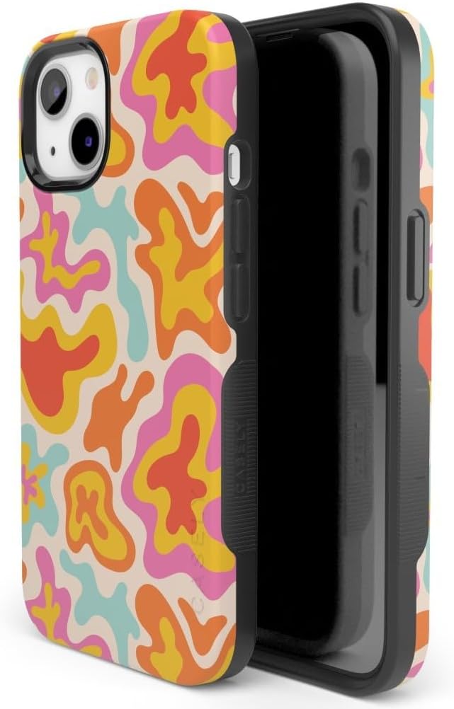 Casely iPhone 15 Case | Tropical Color Splash | Abstract Retro | Bold Protective Design | Compatible with MagSafe - Image 4