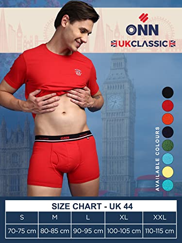 Image of ONN UK Classic Men's Combed Cotton Long Trunk with Feather Touch Ultra Soft Waistband (Pack of 1)