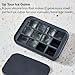 W&P Peak Silicone Everyday Ice Tray w/ Protective Lid | Charcoal | Easy to Remove Ice Cubes | Food Grade Premium Silicone | Dishwasher Safe, BPA Free