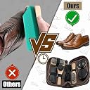 JOYSTER 7-Piece Shoe Shine Kit, Leather Care Set with Polish, Boot Maintenance Kit, Black and Neutral gallery image