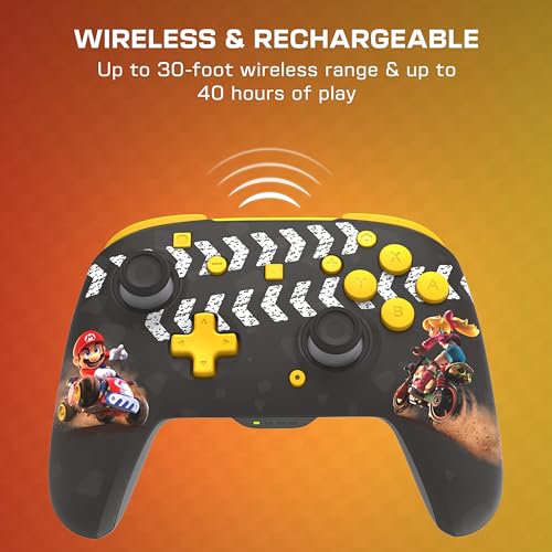 Image of Turtle Beach Rematch Wireless Gaming Controller: Mario Kart World, Switch 2 | Nintendo Switch OLED, TMR Thumbsticks, Rechargeable 40-Hr Battery, 2 Mappable Back Buttons, Motion Controls, Mario Kart World