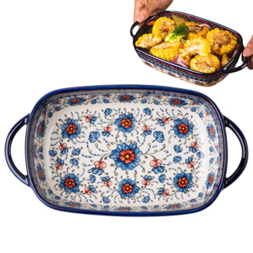 Cacerolas para horno de cerámica rectangular y fácil de limpiar 3
