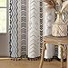 ColorBird 100% Boho Blackout Curtains 2 Panels 63 Inch Black White Western Southwest Aztec Thermal Black Out Patterned Curtain Drapes for Living Room Bedroom