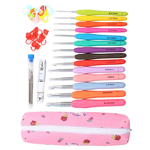 Crochets extra longs pour grandes mailles et ensemble d'aiguilles de tissage souples - 7