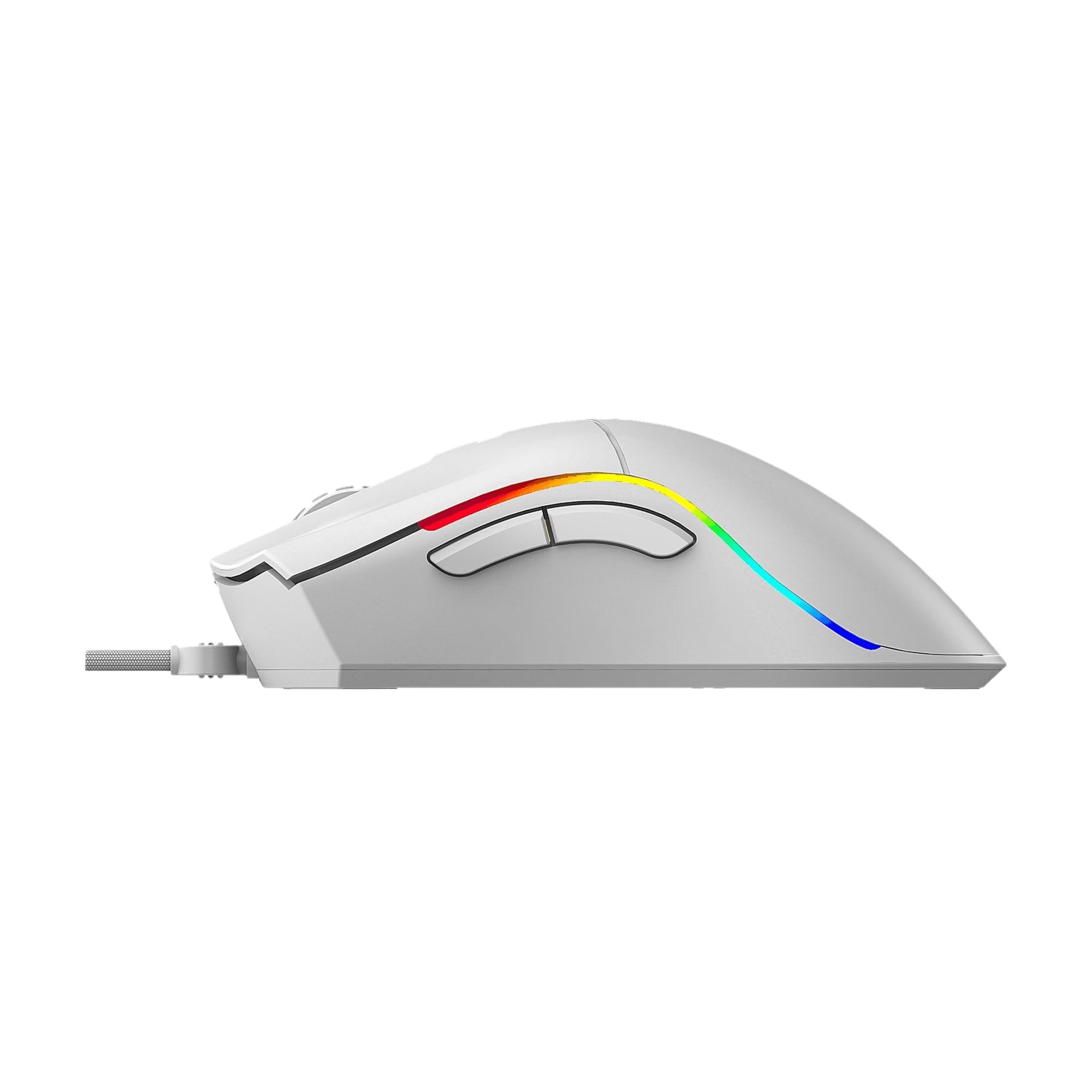 Phoenix Technologies Souris de Gaming RVB Haute Performance et Logiciel de Configuration (Câble, Blanc)