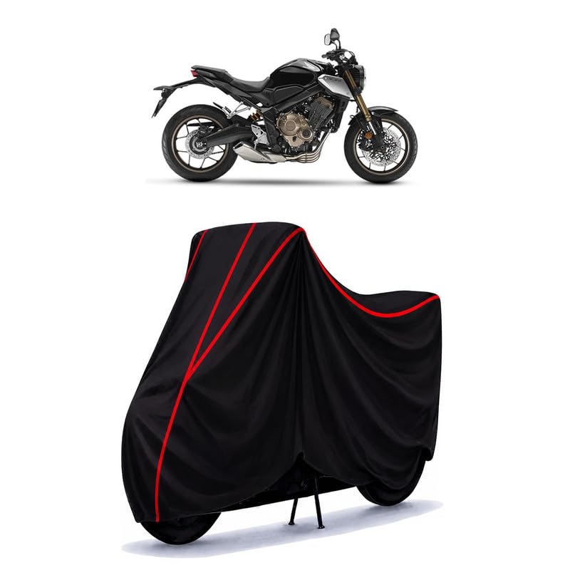 Image of CBR 650 Water Resistant Bike Cover for All Motorcycles & Scooters | Heavy Duty Premium Taffeta Fabric | UV Protection, Dustproof, Scratchproof | All Weather Two Wheeler Body Cover with Elastic Bottom