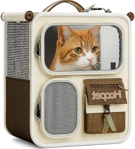 Cat Bag & Carrier for Travel - Portable 12x14.5x17 Pet Carrier fo...