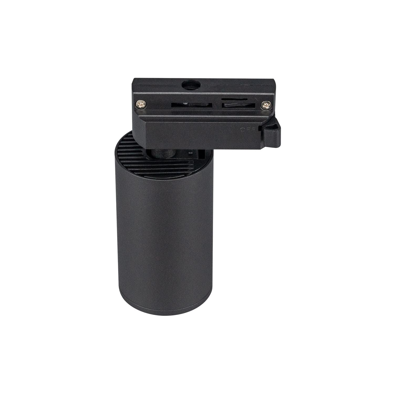 Popp® Foco Portalámparas carril en Monofásico para bombilla GU10 hasta máx 10W (Bombilla no incluida) orientable interior negro moderno (Pack 5 unidad, Negro)