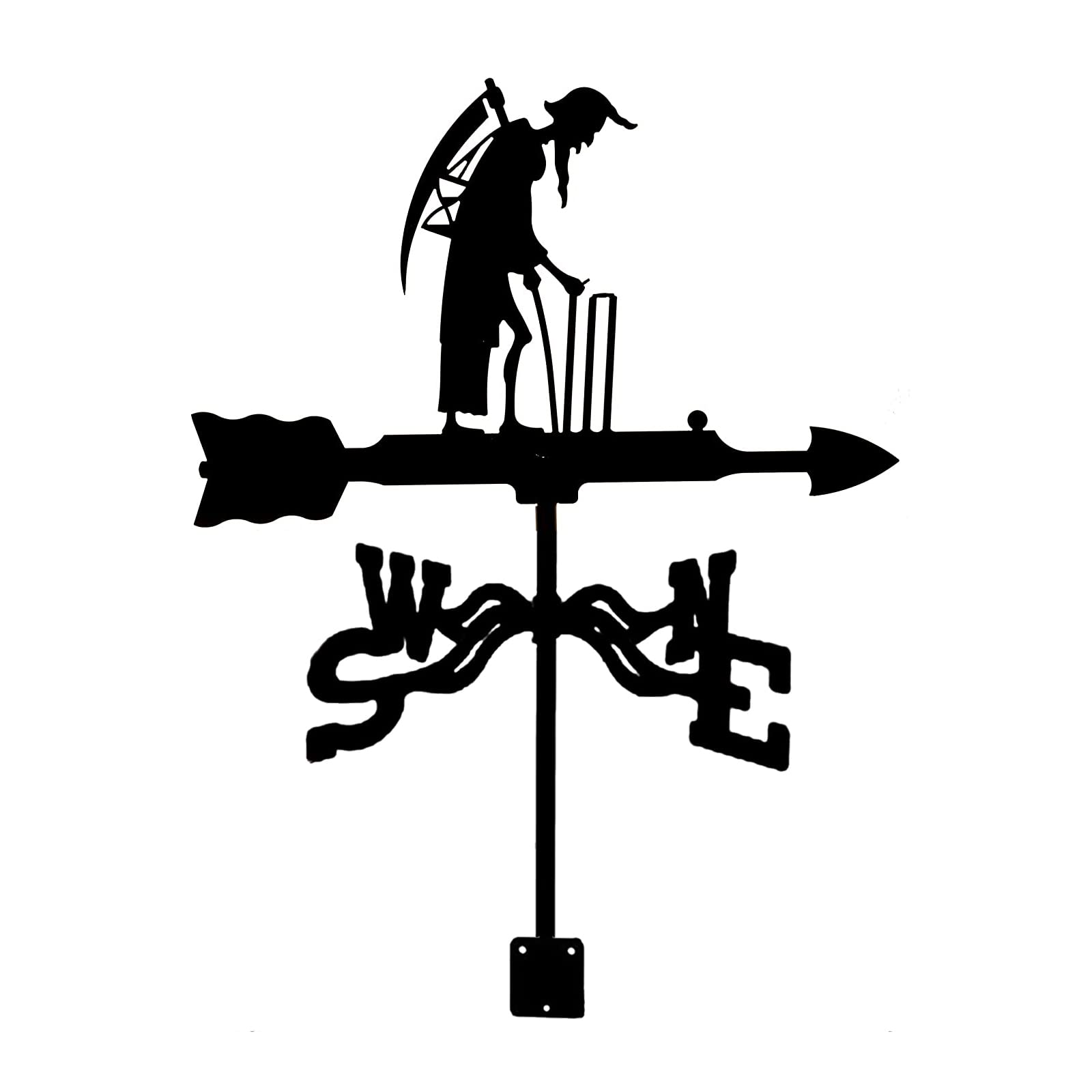 WIQUYBML Father Time Weathervane, Garden Stake Weather Vane Professional Measuring Tool Yard Roof Mount Easy Use, with Anti-Rust Coating, for Outdoor Farm