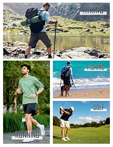 Cargo Shorts For Men 10" Hiking Fishing Golf Casual Shorts With 6 Pockets For Cargo Workout Lounge Summer Quick Dry Shorts Black #TOP4