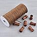 SAYAYA 1.8mm Braided Nylon Lift Shade Cord with 8 Pieces Wood Pendants 109 Yards Replacement Curtain String Kit for Blinds Repair, Roman Shades, Gardening & DIY Crafts (Brown)