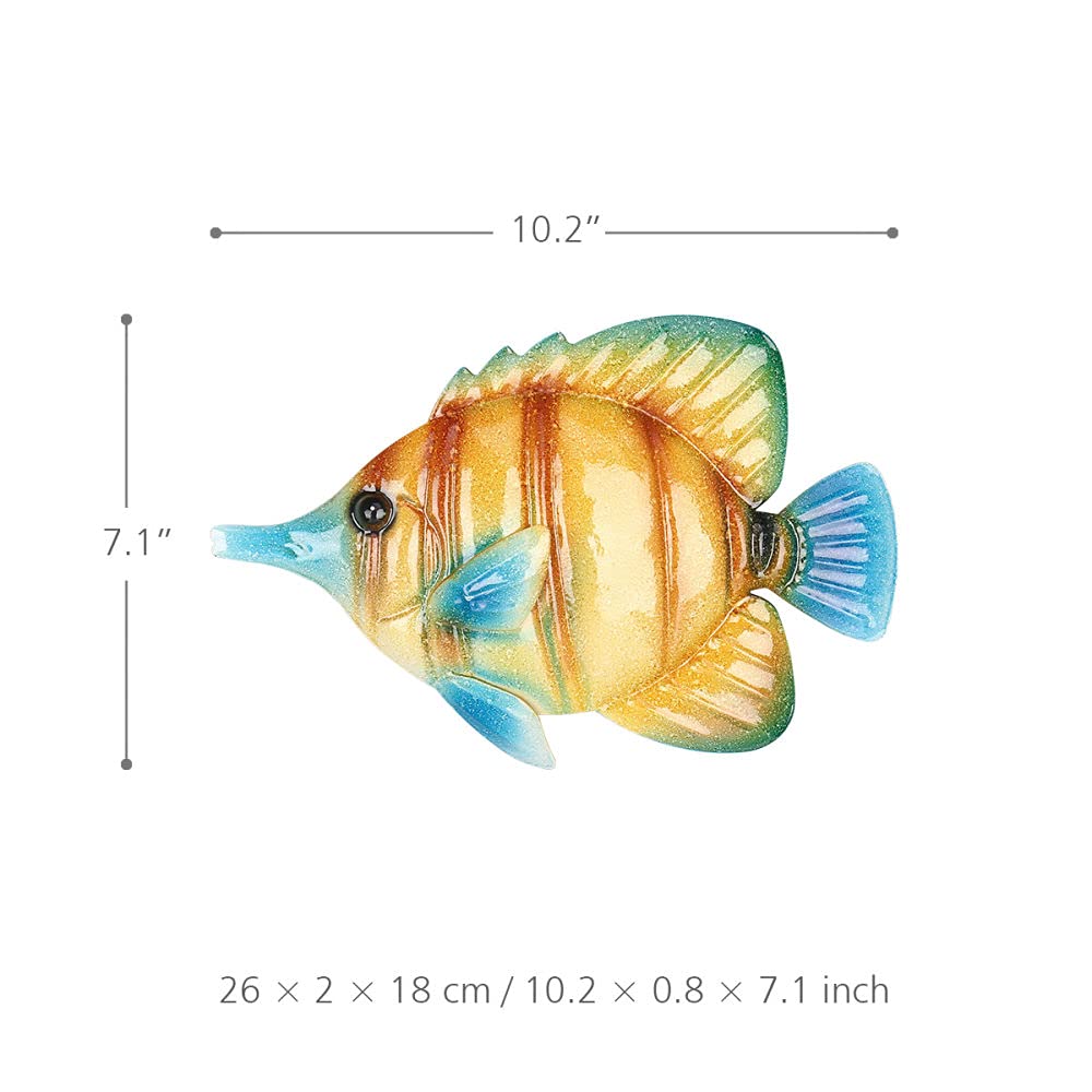 Pesce Wall Hanging Wall Decor Creative Ornament Craft Wall Art Marine Life adesivi murali per camerette decorative,Nero