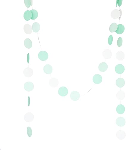 Miniatura 10 de Círculo de puntos de papel guirnalda para fiestas telón de fondo 10 pies de largo por Chloe Elizabeth Pastel