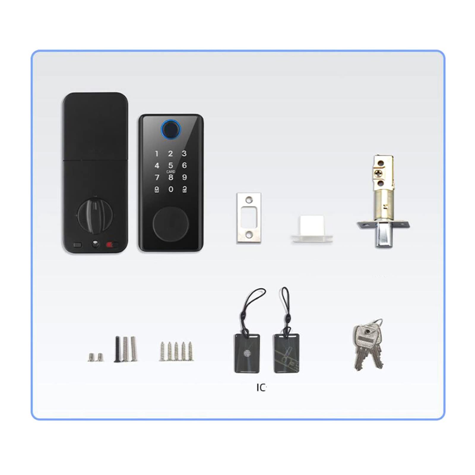 Zamek do drzwi bezkluczykowych Tuya Smart Deadbolt zamki Wejście do drzwi Przedni Keyless Klawiatura z czytnikiem linii papilarnych Cyfrowy zamek do mieszkania domowego(TYPE 6)
