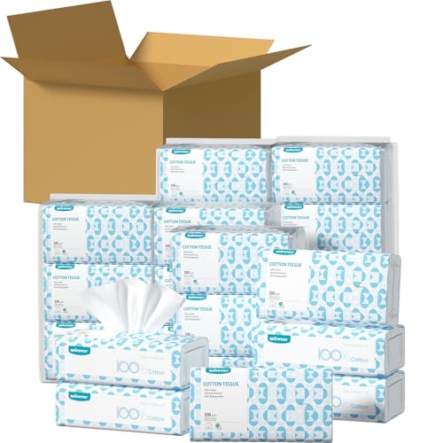 Winner Soft Face Towels, 100% USDA Biobased Facial Towels, Unscented Cotton Tissues for Sensitive Skin, OEKO-TEX Certified Face Towelettes Disposable, Makeup Remover Dry Wipes, 600 Count, Pack of 6