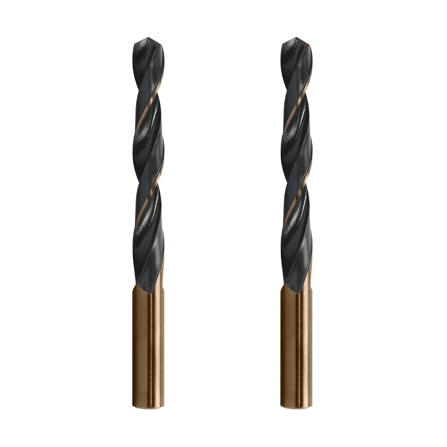 Ohamtes Brocas de torsión de vástago reducido de 105 mm HSS de acero de alta velocidad 4341 para planchas de hierro cobre plástico aluminio materiales metálicos vástago redondo doble borde 2 piezas