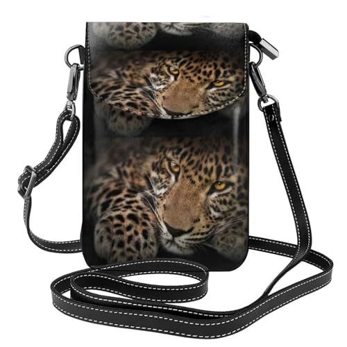 Portefeuille en cuir PU léopard sacoche de haute finition