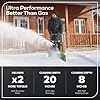 Greenworks 40V 20" Brushless Cordless Snow Blower Thrower, Led Lights&180° Adjustable Chute, 10" Clearing Depth&25ft Throw Distance, Electric Snow Removal Tool for Driveway Sidewalk Patio (Tool Only)