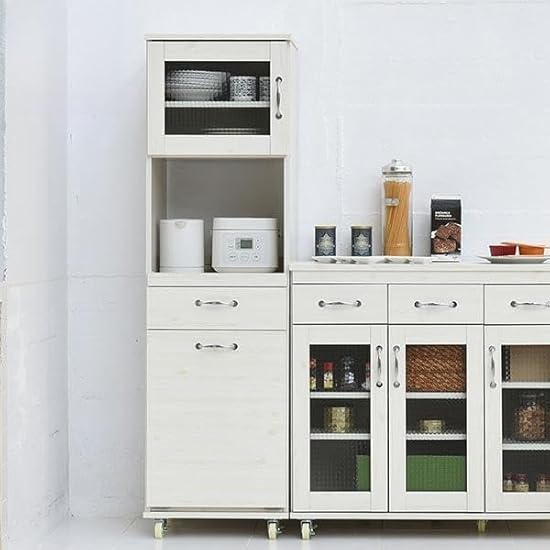 開店記念セール！！ カントリー調のキッチンラックペールワゴンタイプ