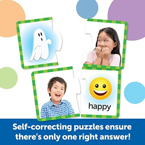 Learning Resources Feelings & Emotions Puzzle Cards, 48 Pieces, Ages 3+, Social Skills, Speech Therapy Materials, Social Emotional Learning Toys and Games for Kids 3 51JB7h2l8CL. AC