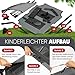 Deuline Hundeliege mit Dach erhöhtes Hundebett Garten Outdoor Haustierliege L-91x76x18/90cm GRAU 520082
