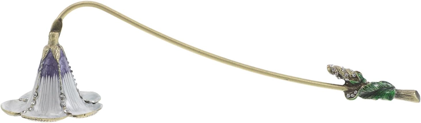 BETOOKY Candle Extinguisher Snuffer - Retro Long Handle Candle Snuffer with Rhinestone - Vintage Enamel Flame Extinguishing Tool Safety Accessory for Home Festivals Or Special Occasions