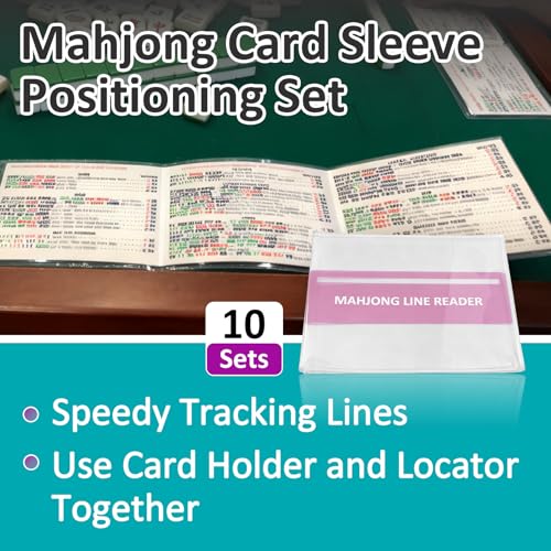 Set de 10 fundas y posicionadores para cartas Mahjong miniatura 2