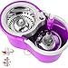 Produktbild DWW 8L Wischmop und Eimerset mit 360 Grad-Fußpedalreinigungsmop mit 1 Mikrofaser-Mopppad (Farbe : Purple+Plastic Board+1)