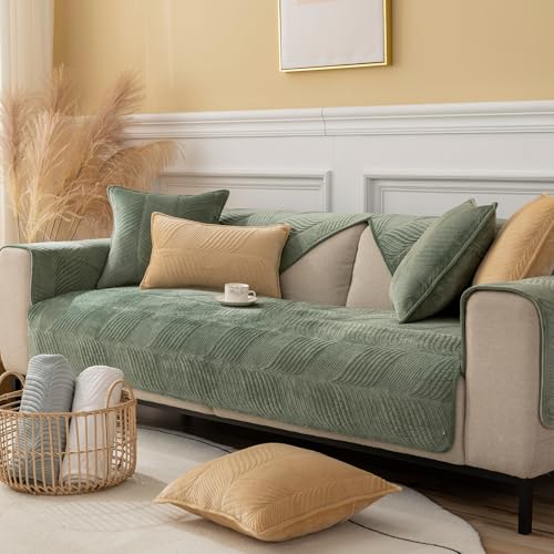 Protège-coussin de canapé antidérapant et pelucheux, lavable en machine - 2