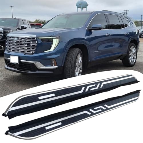 2PCS Black Stainless Steel Running Board fits for GMC Acadia 2024 2025 Side Step Side Stairs Include Install Hardwares Bolts