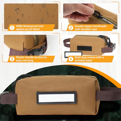 OUUTMEE 4-Pack Tactical Ammo Pouch Loose Sacs, Ammunition Carrier Bag with ID Patches