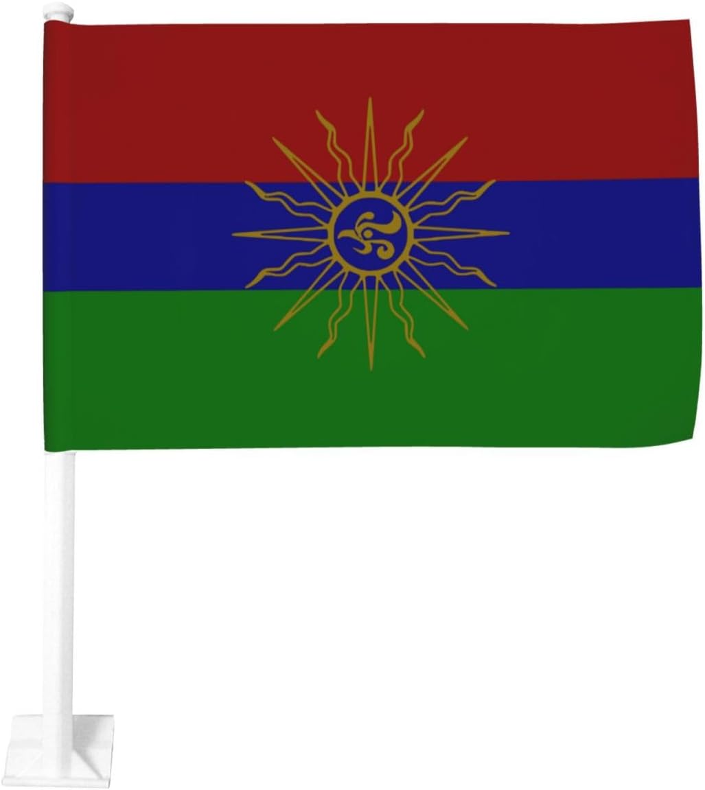 LIICHEES Pampanga Flag Mockup Car Flag 12 X 18 Inch Double Side Outdoor Window Clip Flag Car Decoration Flags