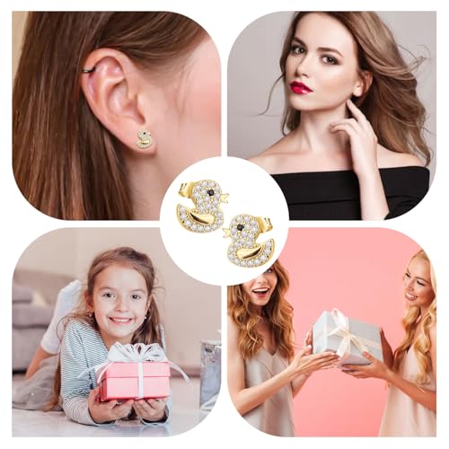 Boucles d'oreilles canard style dessin animé pour accessoire décontracté