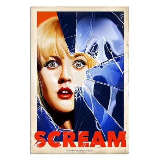 Scream Poster Horror Movie Canvas Wall Art Decor Print Picture Paintings for Teens Room Living Room Bedroom Decoration Unframe-style 16x24inch(40x60cm)