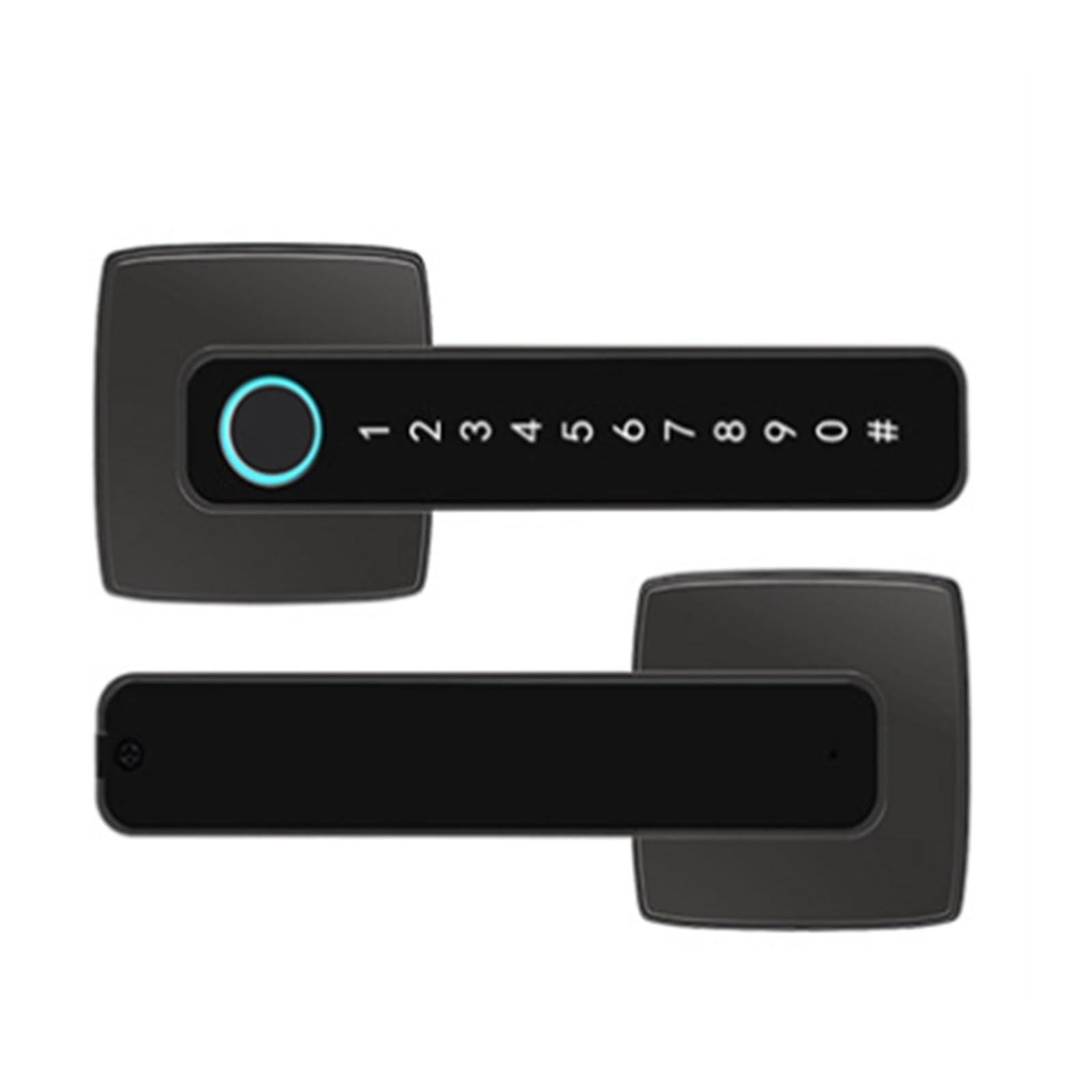 JVDDI Smart Door Handle, Fingerprint Smart Door Lock with Handle Keyless Entry Key Passcodes Knobs for Bedroom Apartment(Nero)